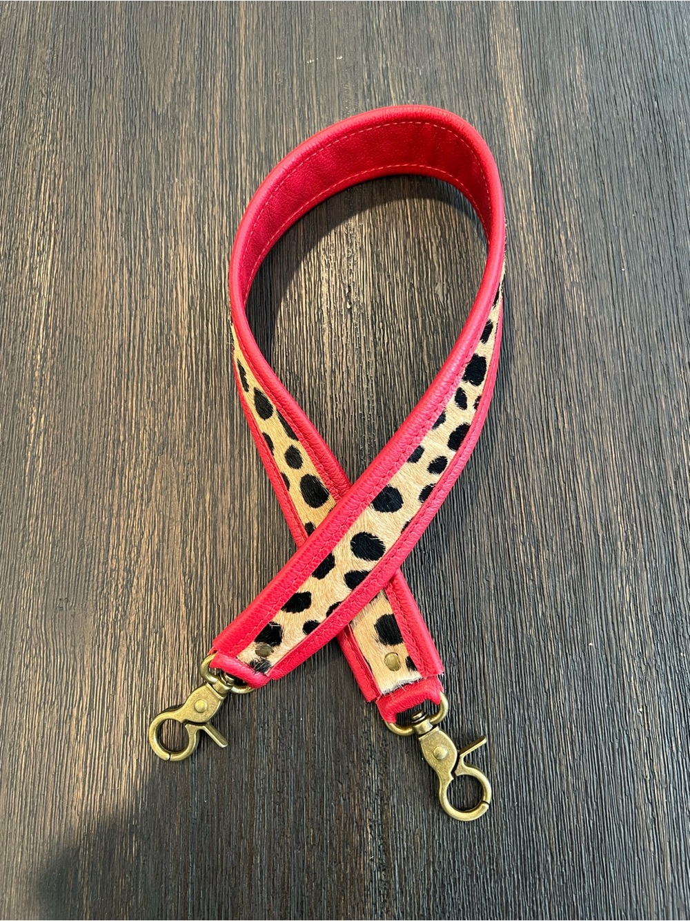 KG Leather and Cheetah Shoulder Strap